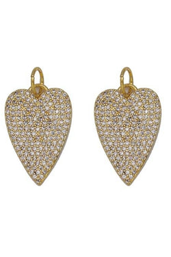 Gold Pave Heart Charm