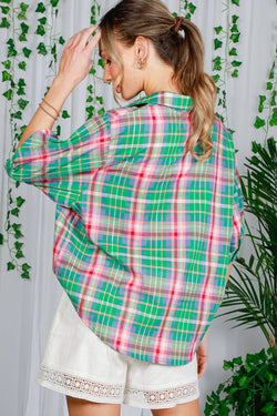 Plaid Collared Button Shirts