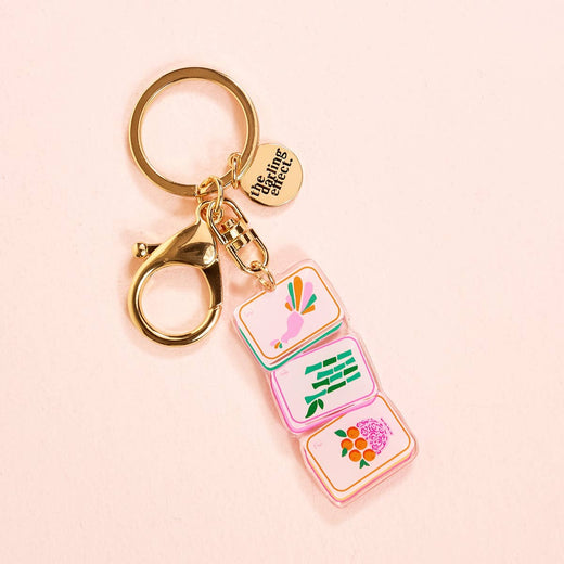 Mahjong Tiles Bag Charm or Keychain