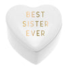 Ceramic Heart Shaped Trinket Box | Best Sister Ever
