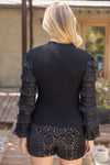 Ruffled Long Sleeve Sweater Top