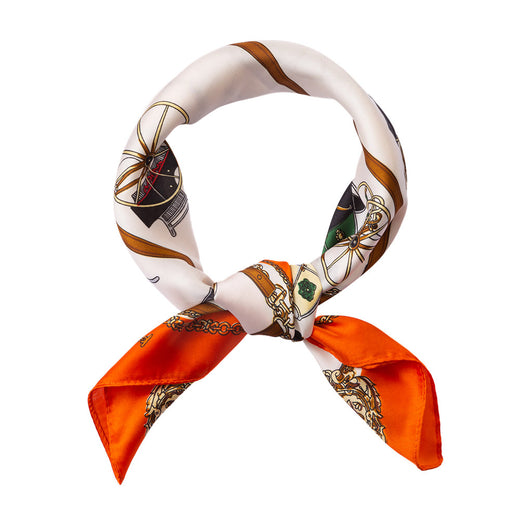 Vintage Carriage Print Square Bandana Scarf