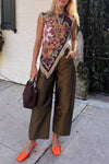 Asymmetrical Fringe Cross Top
