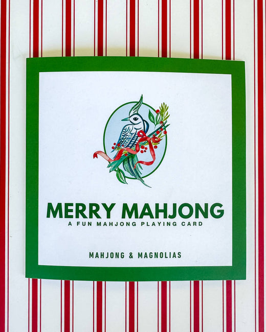 Merry Mahjong: A Fun Mahjong Playing Card (Set of 4)