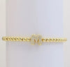 Gold Beaded Initial Bracelets