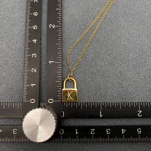 Initial Charm - Gold Lock