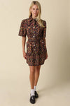 Paisley Belted Mini Dress