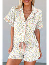 Floral Chic Floral Print Shirt & Shorts Pj Set
