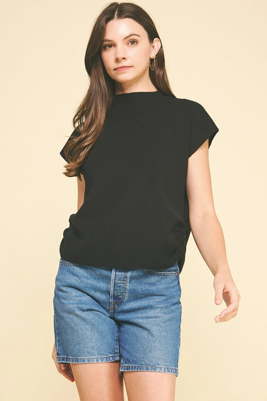 Sweater Vest with Shirring Detail
