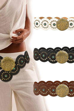 Studded Circular Disc Snap Belt