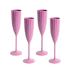 Scalloped Acrylic Champagne Flutes