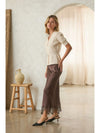 Mixed Lace Midi Skirt