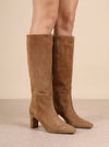 Suede Knee-High Boots