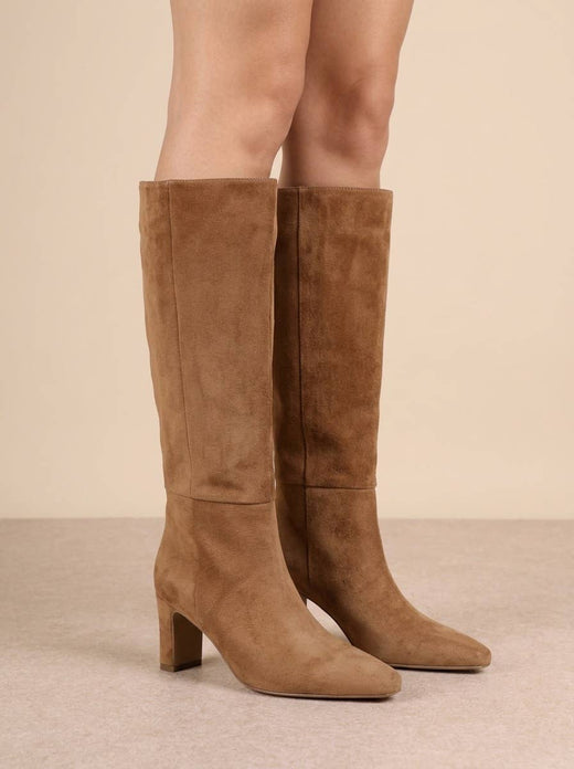 Suede Knee-High Boots