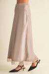 Scallop-Trim Lace Hem Slip Skirt