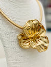 Vintage Flower Matte Gold Choker
