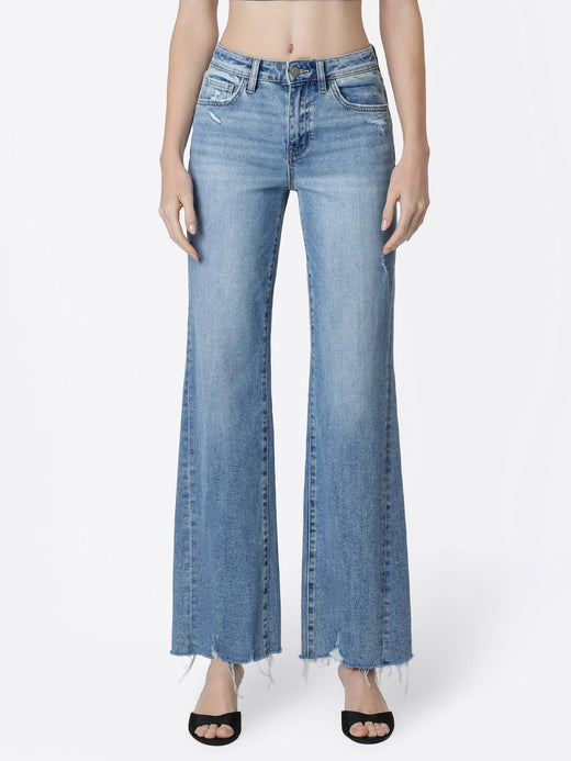 High Rise Slant Vintage Flare JeansI