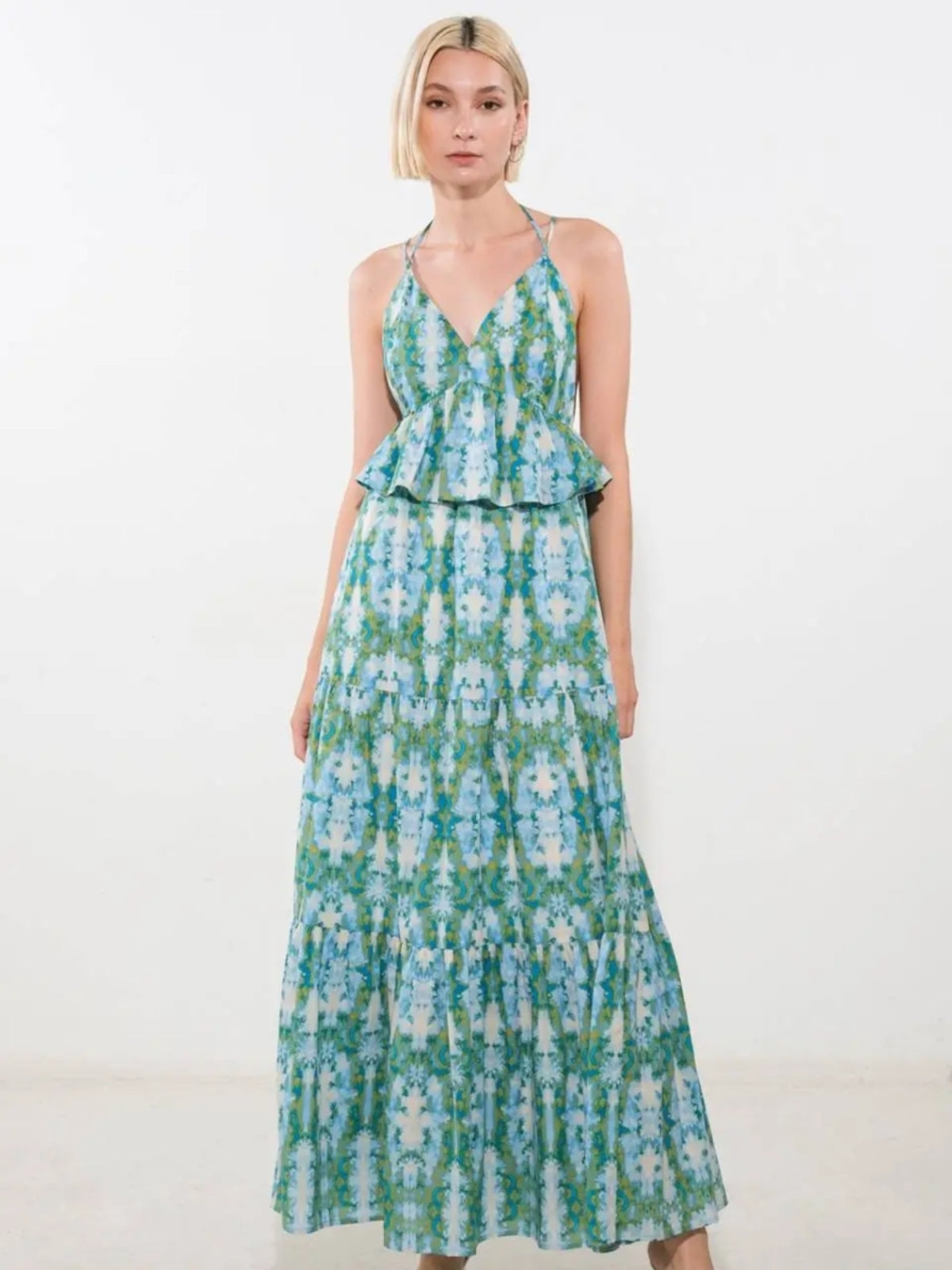 Printed Woven Maxi Dress