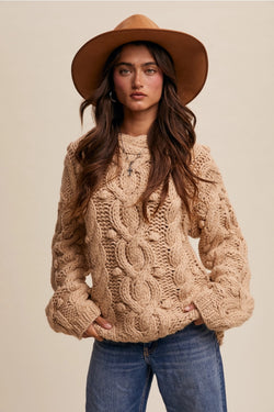 Chunky Cable Knit Sweater