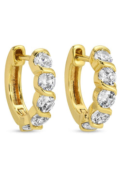 Cubic Zirconia Huggies