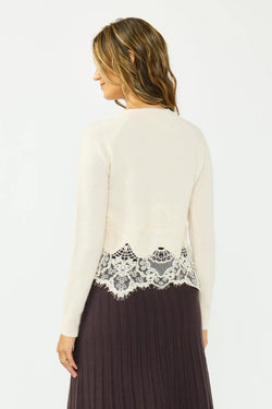 Lace Trimmed Cardigan