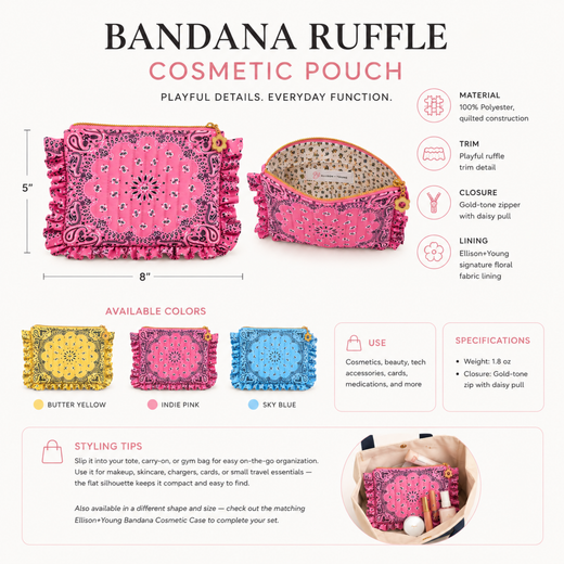 Bandana Ruffle Everything Pouch