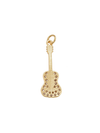 Gold Glittering Guitar Charm