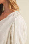 Tiered Flounce Embroidered Poplin Bodysuit