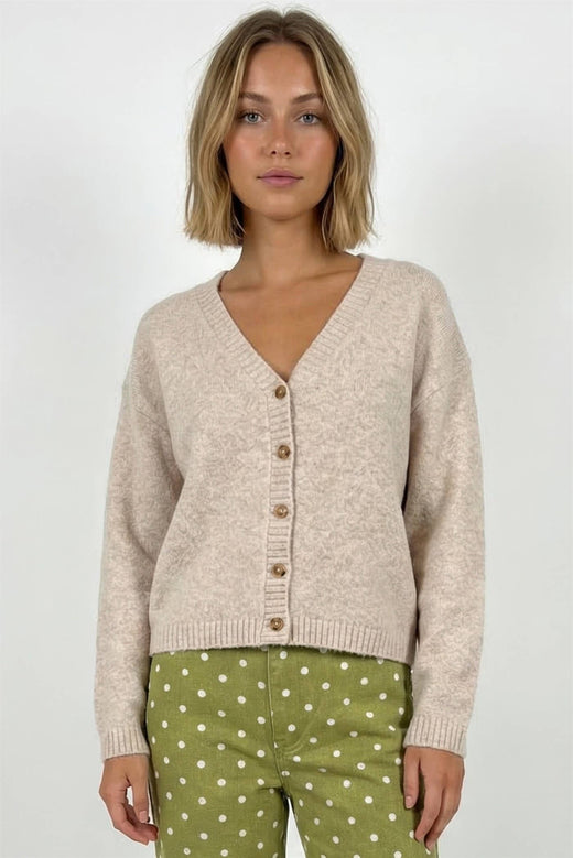 Button up V neck cardigan