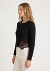 Lace Trimmed Cardigan