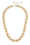 Phoebe Ball Bead Necklace in Shiny Gold