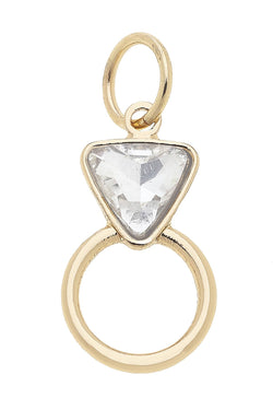 Rhinestone Ring Charm