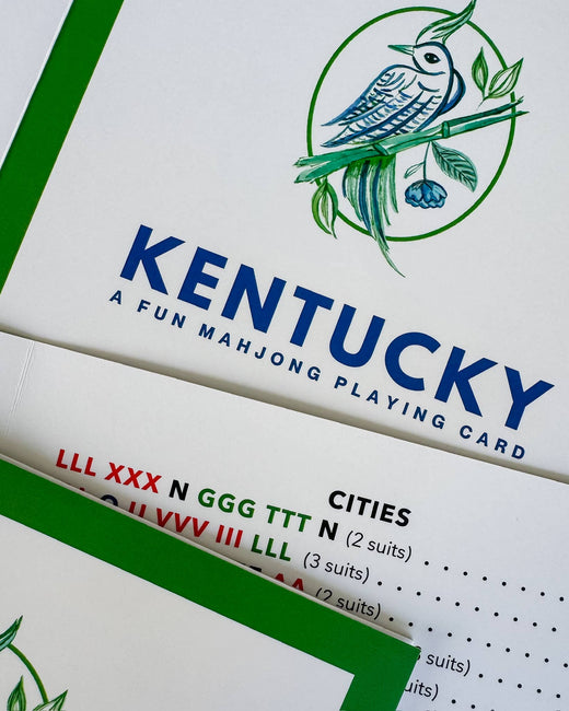 Kentucky: A Fun Mahjong Playing Card (Set of 4)