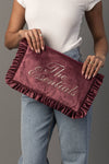 Ruffle Saying Travel Pouch