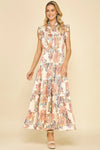 Floral Print Tiered Maxi Dress