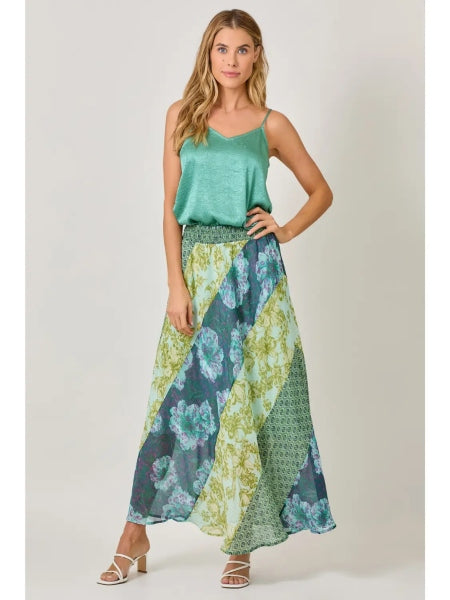 Mixed Print Skirt