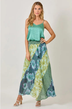 Mixed Print Skirt