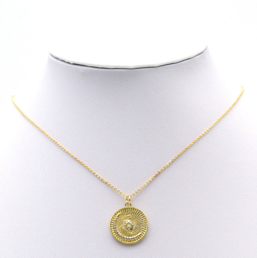 Crescent Moon On Coin Charm