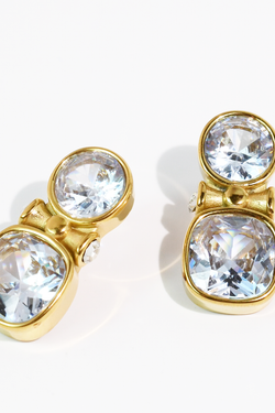 Double Diamond Earring Waterproof