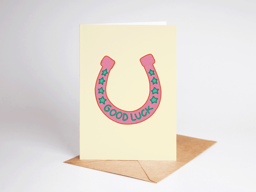 Good Luck Horseshoe  Greeting Card