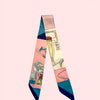 Striped Horse Print Twilly Scarf