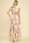 Floral Print Tiered Maxi Dress