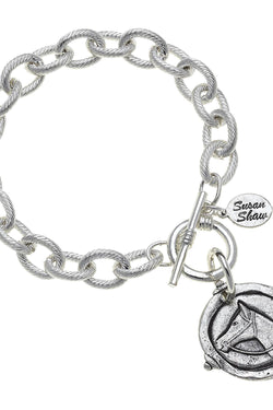 Silver Intaglio Horse Bracelet