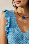 Crochet Ruffle Beach Cover Up