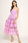 Eyelet Lace Tube Dress