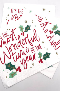 Holiday Cocktail Napkins | Wonderful Time of the Year