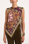 Asymmetrical Fringe Cross Top
