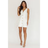 Gold Button Mini Dress