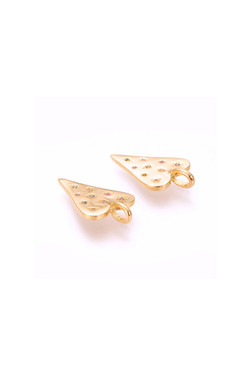 Heart Embellished  Charm in Gold