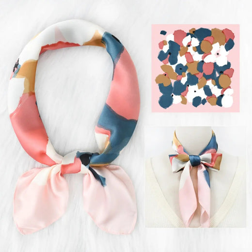 Polka Dot Satin Neck Scarf